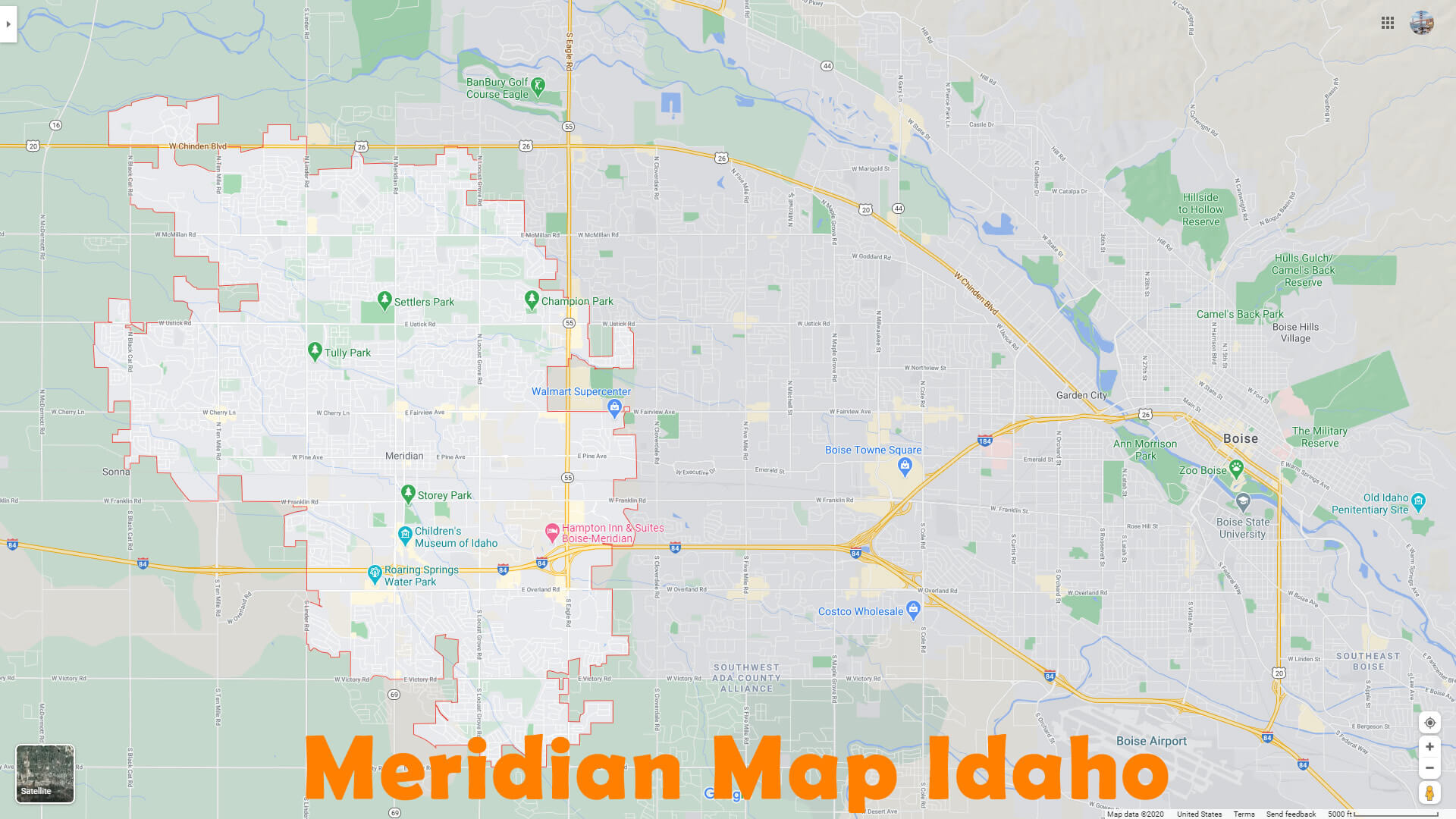 Meridian Carte Idaho